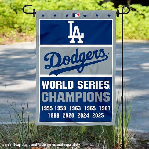 Dodgers 9 Time World Champions Series Double Sided Garden Flag in Saudi Arabia