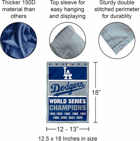 Dodgers 9 Time World Champions Series Double Sided Garden Flag in Saudi Arabia