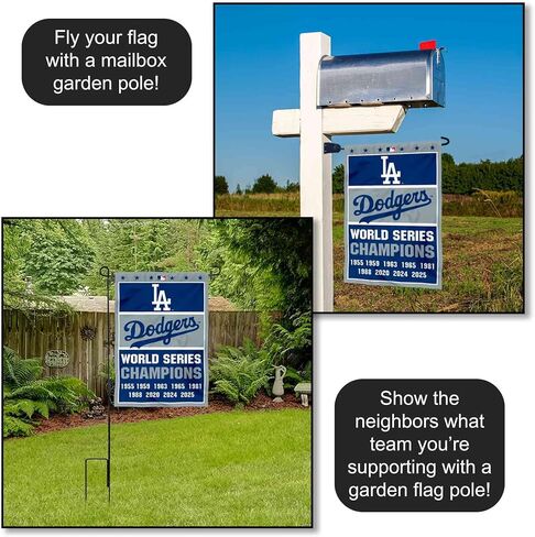 Dodgers 9 Time World Champions Series Double Sided Garden Flag in Saudi Arabia