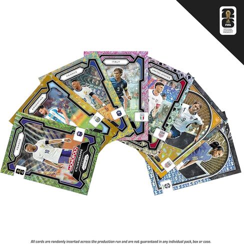 Monopoly Panini Prizm: FIFA World Cup Trading Cards Booster Box | Current Stars and FIFA World Cup Legends | Gifts for Soccer Fans in Saudi Arabia