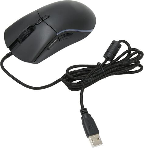 ألعاب الكمبيوتر الشخصي، ماوس سلكي بإضاءة خلفية 12800 نقطة في البوصة RGB، ماوس USB مريح خفيف الوزن لأجهزة الكمبيوتر المحمول المكتبية in Kuwait