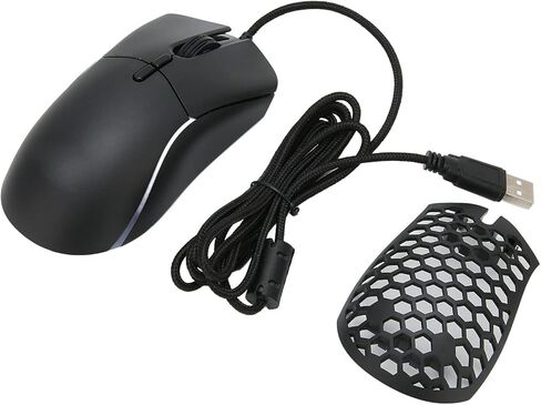 ألعاب الكمبيوتر الشخصي، ماوس سلكي بإضاءة خلفية 12800 نقطة في البوصة RGB، ماوس USB مريح خفيف الوزن لأجهزة الكمبيوتر المحمول المكتبية in Kuwait