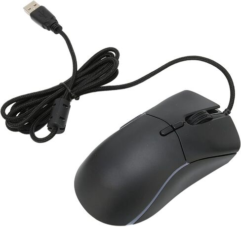 ألعاب الكمبيوتر الشخصي، ماوس سلكي بإضاءة خلفية 12800 نقطة في البوصة RGB، ماوس USB مريح خفيف الوزن لأجهزة الكمبيوتر المحمول المكتبية in Kuwait