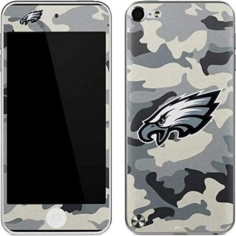 ملصق Skinit لمشغل MP3 متوافق مع iPod Touch (الجيل الخامس و2012) - تصميم مموه من NFL Philadelphia Eagles مرخص رسميًا in Kuwait