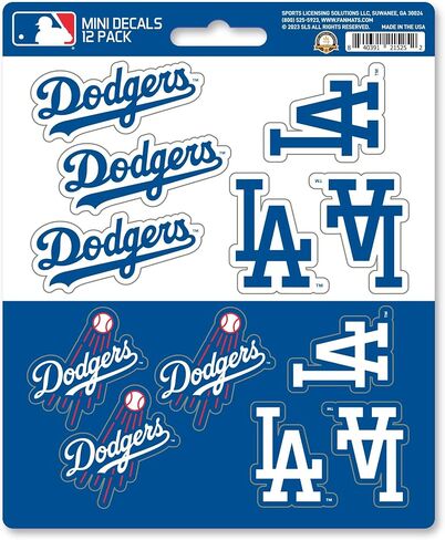 FANMATS 39323 Los Angeles Dodgers Mini Decal 12-pk in Saudi Arabia