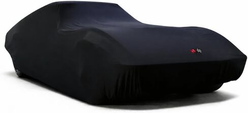 Superstretch Custom Fit Indoor Car Cover Compatible with 1953-1962 Chevrolet Corvette C1, Black - Stretch-Fit Protection, Official Flags Logo, Includes Storage Bag in Saudi Arabia