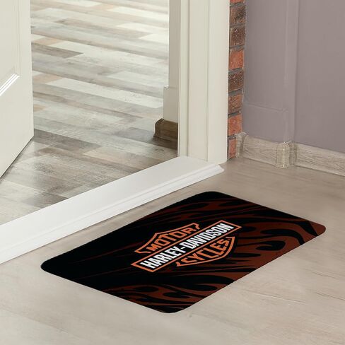 Northwest Harley-Davidson Grunge Flames Small Mat, Motorcycle Inspired Non-Slip Floor Accent, 15 x 20 in in Saudi Arabia