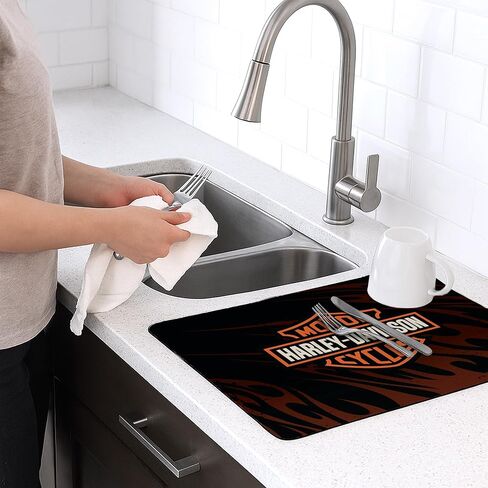 Northwest Harley-Davidson Grunge Flames Small Mat, Motorcycle Inspired Non-Slip Floor Accent, 15 x 20 in in Saudi Arabia