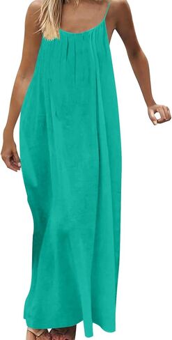 Backless Cami Dresses for Women Summer Sleevelesss House Maxi Dress Loose Lounge Long Beach Vacation Sundress 2026 in Saudi Arabia