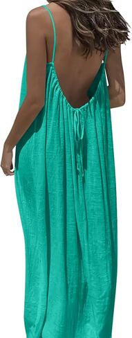 Backless Cami Dresses for Women Summer Sleevelesss House Maxi Dress Loose Lounge Long Beach Vacation Sundress 2026 in Saudi Arabia