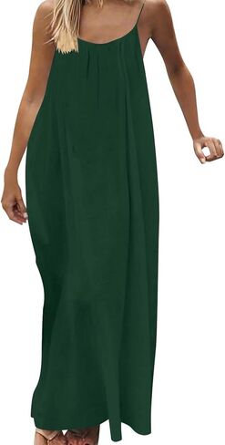 Backless Cami Dresses for Women Summer Sleevelesss House Maxi Dress Loose Lounge Long Beach Vacation Sundress 2026 in Saudi Arabia
