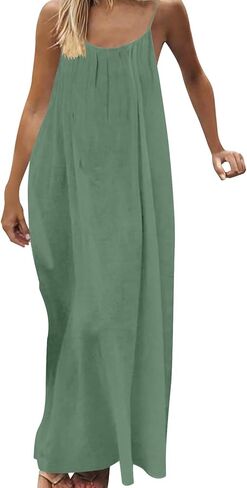 Backless Cami Dresses for Women Summer Sleevelesss House Maxi Dress Loose Lounge Long Beach Vacation Sundress 2026 in Saudi Arabia