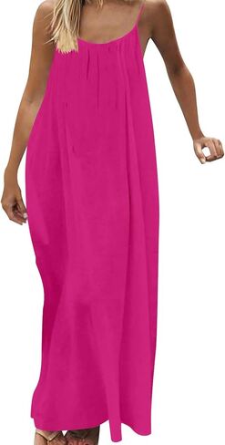 Backless Cami Dresses for Women Summer Sleevelesss House Maxi Dress Loose Lounge Long Beach Vacation Sundress 2026 in Saudi Arabia