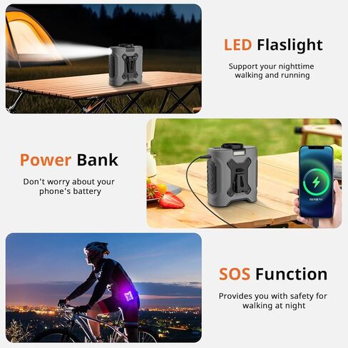 Portable Waist Fan 10000mAh Portable Waist Fan 18000RPM Neck Fan With Max 12H Working Time 5 Speeds adjustment with LED flashlight and Charging display Cooling for Outdoor Jobsite and etc in Saudi Arabia