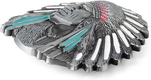 Native American Indian Chief Belt Buckle for Men, Indian Tribal Chief Belt Buckle, Retro Casual Western Cowboy Style. in Saudi Arabia