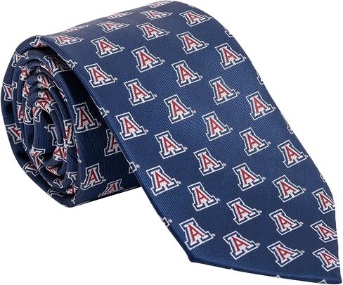 Desert Cactus University of Arizona Neck Tie UA Wildcats 100% Polyester Necktie with Logo, Officially Licensed (Style B) in Saudi Arabia