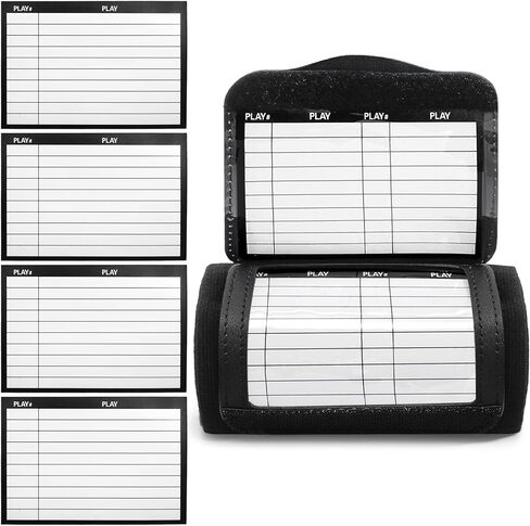 Lawei 10 Pack Youth Football Wristbands for Plays, Triple Window Playbook Wrist Coach Quarterback Armband for Flag Football, Tackle Footbalsl and Softball Signs, PVC Tactical Wristbands for Sports in Saudi Arabia
