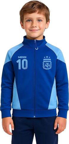 Icon Sports Officially Licensed Argentine Football Association Lionel Messi Track Jacket - Unisex Kids in Saudi Arabia