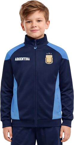 Icon Sports Officially Licensed Argentine Football Association Lionel Messi Track Jacket - Unisex Kids in Saudi Arabia