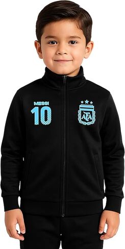 Icon Sports Officially Licensed Argentine Football Association Lionel Messi Track Jacket - Unisex Kids in Saudi Arabia