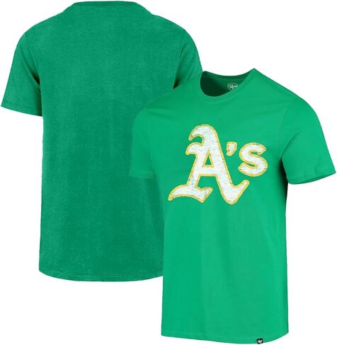 47 Brand MLB Men's Team Color Distressed Imprint Primary Logo Short Sleeve Baseball T-Shirt in Kuwait