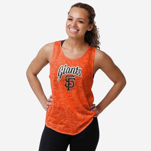 FOCO MLB Womens MLB Team Logo Burn Out Sleeveless Shirt Top in Saudi Arabia