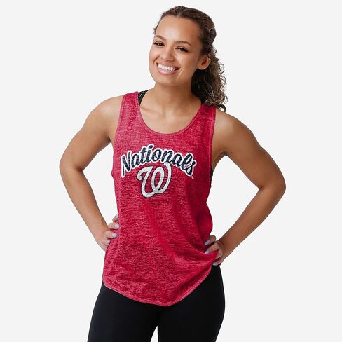 FOCO MLB Womens MLB Team Logo Burn Out Sleeveless Shirt Top in Saudi Arabia