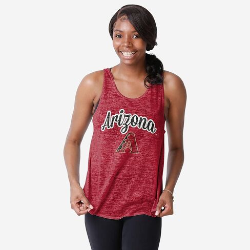 FOCO MLB Womens MLB Team Logo Burn Out Sleeveless Shirt Top in Saudi Arabia
