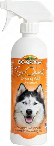Bio-Groom So Quick Dry Dog Spray – Detangler Spray for Dogs & Cats, Shortens Drying Time, Unscented, Cruelty-Free, Made in USA, Dog Grooming Products – 16 fl oz 1-Pack in Saudi Arabia