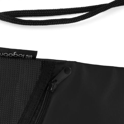 Black FIFA World Cup 2026 Drawstring Backsack – Lightweight Backpack with Zippered Front Pocket and Official Logo – Great for Travel or Everyday Use in Saudi Arabia