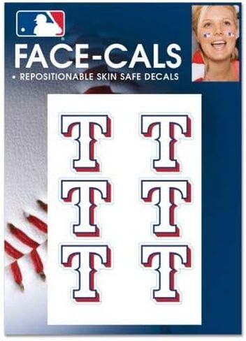MLB Texas Rangers Face Tattoos, Team Colors, One Size in Kuwait
