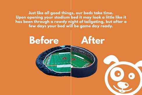 سرير كلاب بيضاوي فاخر من StadiumSpot مرخص رسميًا من الرابطة الوطنية لرياضة الجامعات (NCAA)، مقاس متوسط in Kuwait