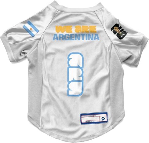 Littlearth Stretch Pet Jersey - Officially Licensed FIFA World Cup 2026 Teams, Sizes: X-Small to X-Large in Saudi Arabia