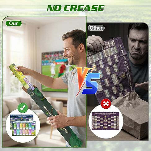 World Cup Schedule Poster 2026 World Soccer Game Wall Chart Poster No Crease World Cup Soccer Calendar Football Tournament Schedule Home Bar Party Decorations in Saudi Arabia
