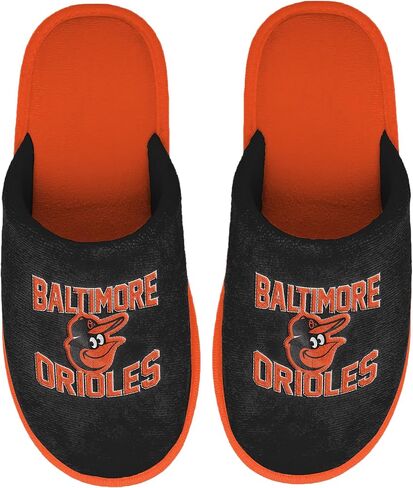 FOCO MLB Men's Official Primary Logo Wordmark Embroidered Stacked Team Logo Scuff Slide Slippers in Saudi Arabia