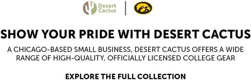 Desert Cactus University of Iowa Paper Plates UI Hawkeyes 20 Count 9 inch Round Plates for Tailgates, Parties, Graduation and Events (Design A) in Saudi Arabia