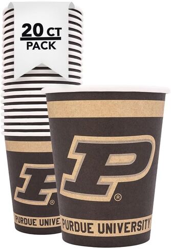 Desert Cactus Purdue University Paper Cups PU Boilermakers 20 Count 9 Ounce Cold Beverage Cups for Tailgates, Graduation and Events (Design A) in Saudi Arabia