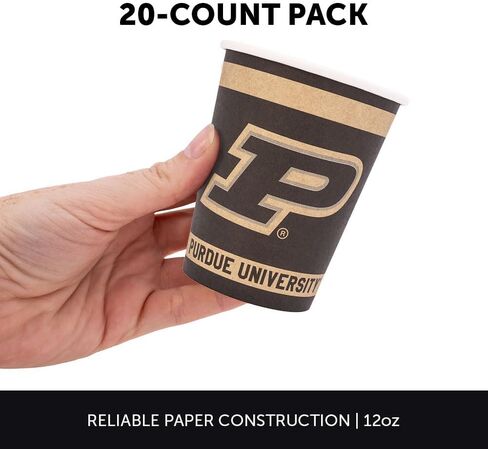 Desert Cactus Purdue University Paper Cups PU Boilermakers 20 Count 9 Ounce Cold Beverage Cups for Tailgates, Graduation and Events (Design A) in Saudi Arabia