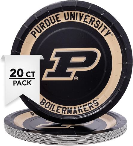 Desert Cactus Purdue University Paper Plates PU Boilermakers 20 Count 9 inch Round Plates for Tailgates, Parties, Graduation and Events (Design A) in Saudi Arabia