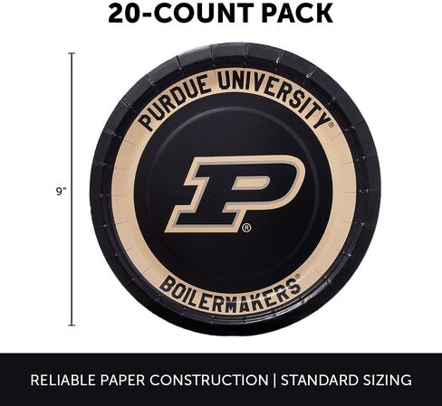 Desert Cactus Purdue University Paper Plates PU Boilermakers 20 Count 9 inch Round Plates for Tailgates, Parties, Graduation and Events (Design A) in Saudi Arabia