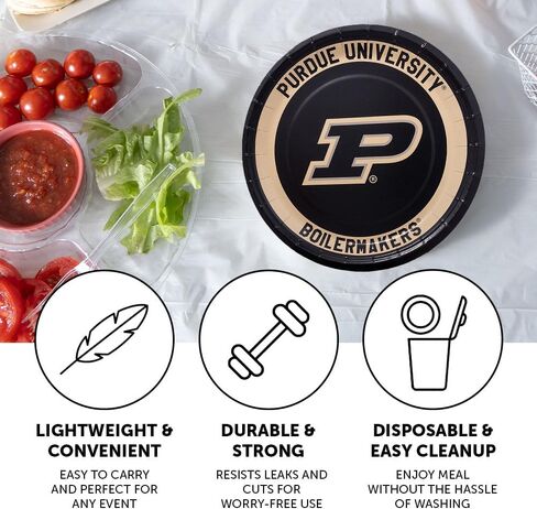 Desert Cactus Purdue University Paper Plates PU Boilermakers 20 Count 9 inch Round Plates for Tailgates, Parties, Graduation and Events (Design A) in Saudi Arabia