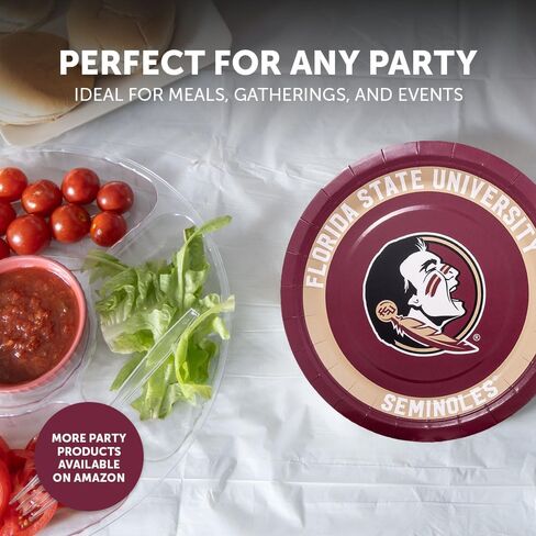 Desert Cactus Florida State University Paper Plates FSU Seminoles 20 Count 9 inch Round Plates for Tailgates, Parties, Graduation and Events (Design A) in Saudi Arabia