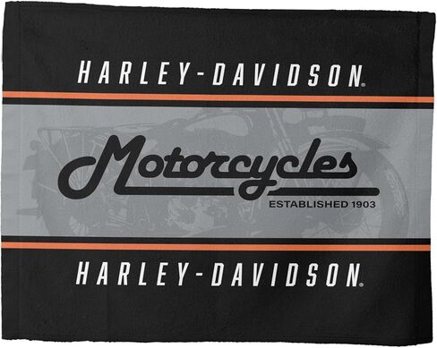 Northwest Harley-Davidson Vintage Stripes Rally Towel, Lightweight Motorcycle Absorbent Cloth for Events and Rides, 15 x 18 in in Saudi Arabia