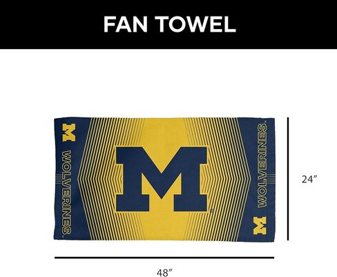 منشفة رياضية من الألياف الدقيقة من Michigan Wolverines NCAA Hussle مقاس 24 × 42 بوصة in Kuwait