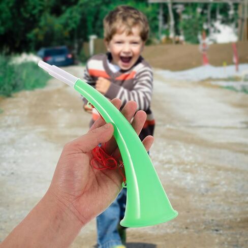 Gatuida 4pcs Stadium Horn Small Plastic Cheering Trumpet Blow Air Horns Loud Sound Noisemaker for Sporting Events Soccer Games Graduation School Party Favors (Random Color) in Saudi Arabia