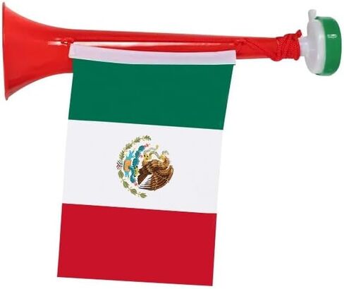 FACELESS Stadium Horn Noise Maker，2 Pieces Noise Maker with Country Flag Design，Plastic Trumpet for Outdoor Recreation in Saudi Arabia