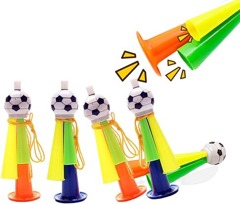 5pcs Soccer Horns - Loud Sporting - Perfect for Matches, Parties & Celebrations - Durable Noise Makers(Random Color) 19cm in Kuwait