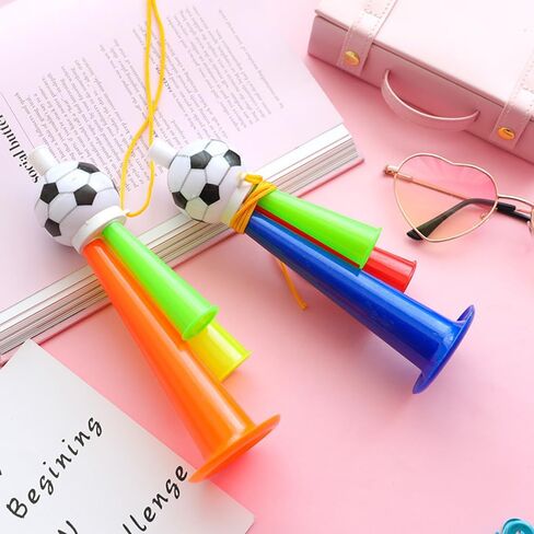 5pcs Soccer Horns - Loud Sporting - Perfect for Matches, Parties & Celebrations - Durable Noise Makers(Random Color) 19cm in Kuwait