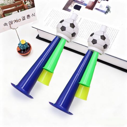 5pcs Soccer Horns - Loud Sporting - Perfect for Matches, Parties & Celebrations - Durable Noise Makers(Random Color) 19cm in Kuwait