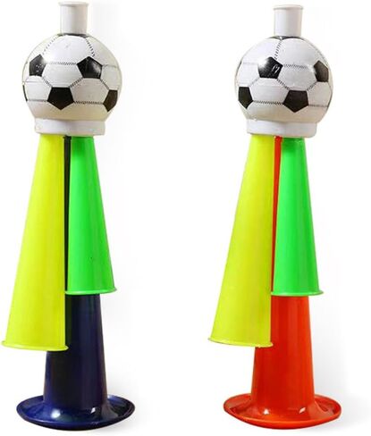5pcs Soccer Horns - Loud Sporting - Perfect for Matches, Parties & Celebrations - Durable Noise Makers(Random Color) 19cm in Kuwait